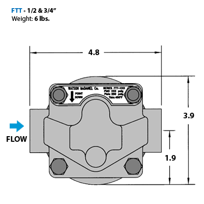 Watson McDaniel FTT / FTTS float & thermostatic steam trap