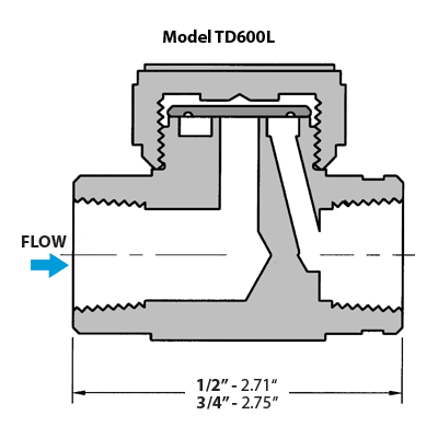 Watson McDaniel TD600 thermodynamic steam trap